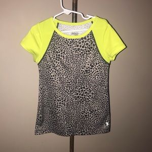 Girls Danskin animal print athletic top